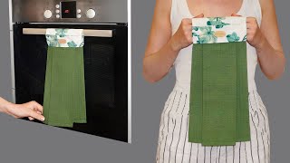 How to sew a handmade kitchen towel in 5 minutes [upl. by Camille942]