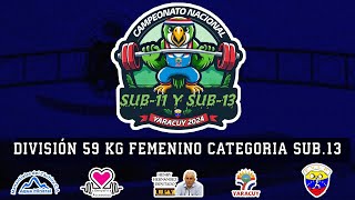 Campeonato Nacional Sub13 División 59 Kg Femenino [upl. by Finegan]