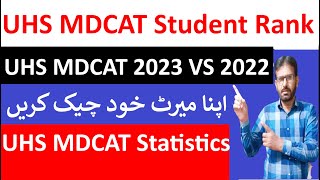 Check Your UHS MDCAT MeritUHS MDCAT Student RankUHS MDCAT 2022 amp 2023 Comparison [upl. by Gazzo]