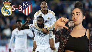 BARCA FAN REACTS TO REAL MADRID VS ATLETICO MADRID 53 Highlights amp All Goals  2024 [upl. by Hnid]