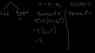 ProofVariance of X Actual Value equals Variance of Random Component uDoughterty Review Chapter [upl. by Arlette982]