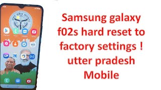 samsung galaxy f02s hard reset to factory settings  utter pradesh Mobile [upl. by Doelling]