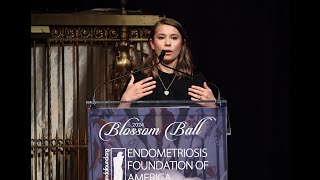 Bindi Irwin Accepts Blossom Award on Behalf of Women and Girls Drowning in Pain [upl. by Tandie114]