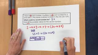 Year 6 Maths Day 3 Secret Numbers [upl. by Frankhouse]