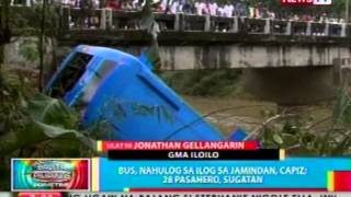 BP Bus nahulog sa ilog sa Jamindan Capiz 28 pasahero sugatan [upl. by Sturdivant]