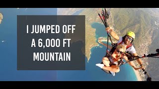 I jumped off a 6000ft mountain  Turkey Ölüdeniz Babadag mountain Paragliding [upl. by Arfihs391]