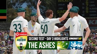 The Ashes  2nd Test  Day 3 Highlights  Cricket 22 Gameplay [upl. by Bearnard]