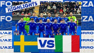 Highlights SveziaItalia 77  Futsal  Qualificazioni Mondiali 2024 [upl. by Arber189]