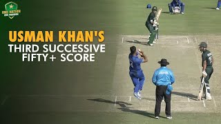 Usman Khans Third Successive 50 Score  Pakistan U19 vs Afghanistan U19  50Over TriSeries 2024 [upl. by Nnaecyoj]