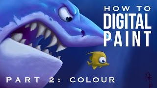 How To Digitally Paint Cartoon Characters Part 2  Colour [upl. by Annabelle]