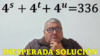 Ecuación Exponencial de Olimpiada stu ∈ N s mayor a t mayor a u SIN aplicar Conversión Numérica [upl. by Kayle]