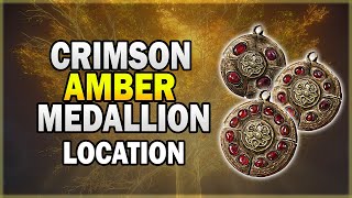 Crimson Amber Medallion Location 1 and 2 Included Increase Max HP  Elden Ring Guide [upl. by Whitney635]