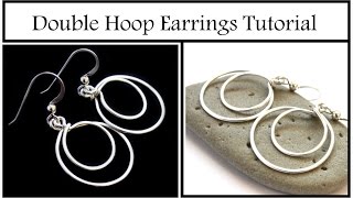 How to Make Double Hoop Dangle Earrings  Easy Beginner Jewelry Tutorial [upl. by Seaman321]