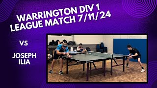 Neil Myatt vs Joseph Ilia  Warrington Div 1 League Match  71124 [upl. by Leunammi808]