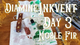 Day 3 of Diamine Inkvent Noble Fir or Emerald City Green Fountain Pen Ink [upl. by Arundel]