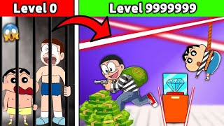 Shinchan Became Max Level Criminal 🤑  Funny Game Roblox 😂 [upl. by Miki]