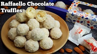 Homemade Raffaello Coconut Almond Balls Recipe Easy Ferrero Rocher Truffles [upl. by Mair]