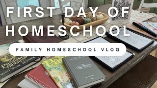 FIRST DAY OF HOMESCHOOL  Homeschool Day in the Life  Mom of Three [upl. by Laurent]