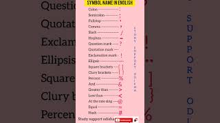 shorts symbol name in english Symbol       general knowledge [upl. by Atinod]