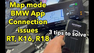 Solve map mode connection issues with BMW Motorrad Connected App and R1250RT K16 R18 [upl. by Eimmit]