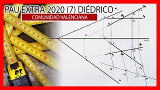 👌 Examen PAU dibujo técnico Valencia SEPTIEMBRE 2020 resuelto 📏 Selectividad Ej 7 DIÉDRICO [upl. by Evita]