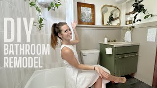 DIY Small Bathroom Remodel  Before and After Bath Makeover [upl. by Thesda766]