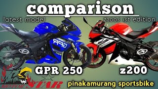 GPR 250 x z200  comparison  pinakamurang sportsbike [upl. by Harlene740]