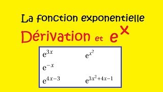 Terminale  Exponentielle  dérivation  ex45 expu IMPORTANT [upl. by Adora]