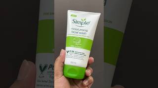 Simple Moisturising Facial Wash Review shorts youtubeshorts skincare facewash ad [upl. by Savihc]