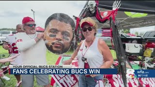 Tampa Bay Buccaneers fans react to season opener victory over Commanders [upl. by Akitahs161]