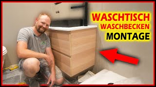 Anleitung Waschtisch amp Waschbecken montieren  DIY Badezimmer  Home Build Solution [upl. by Anilas]