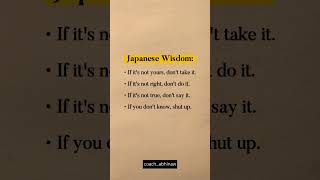 Ancient Japanese Wisdom 🔥🔥 wisdom words quotes advice motivation selfimprovement shorts [upl. by Calvert]