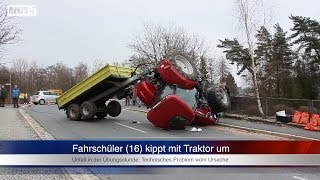 17032014 HO Fahrschüler kippt mit Traktor um Erste Bilder [upl. by Mert176]