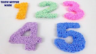 Numbers 110 with Squishy Glitter Foam Learn To Count 123 for Children [upl. by Sparks171]