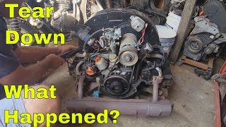 Seized VW Air Cooled Engine Tear Down  What happened  Surprise [upl. by Thorma762]