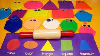 Forme Confecționate cu Plastilina Play Doh  Învățăm Culorile și Figurile Geometrice pentru Copii [upl. by Ahsinor]