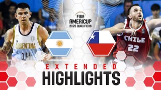 Argentina 🇦🇷 vs Chile 🇨🇱  Extended Highlights  FIBA AmeriCup 2025 Qualifiers 2025 [upl. by Natfa285]