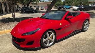 Ferrari Portofino in Rosso Corsa with 5000 miles for sale in Austin Texas Twin Turbo 39L 591HP [upl. by Ermine]