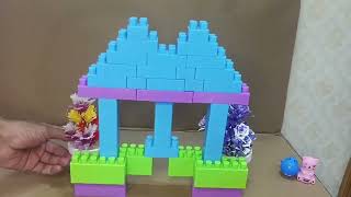 Building a Block House amp Mosaic Robot  Creative building toys [upl. by Esiouqrut]