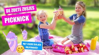 DIY PICKNICKEN met DE ZOETE ZUSJES Met Super Lekkere Zoete Zusjes Milkshake [upl. by Musetta]