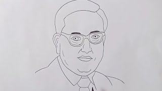 Dr Br Ambedkar Drawing Easy  PIYUSH DRAWING drawing ambedkar [upl. by Mord]