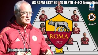 As Roma Best Squad Depth 442 Formation Under Claudio Ranieri [upl. by Douglass]