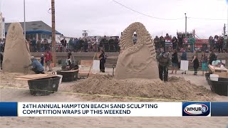 24th annual Hampton Beach Master Sand Sculpting Classic draws thousands of admirers [upl. by Akoyin]