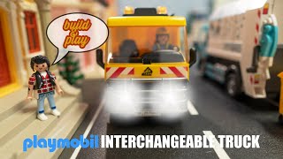 Playmobil City Action Interchangeable Truck 70444 build amp play 🚚 LKW mit Wechselaufbau camión [upl. by Naujaj507]