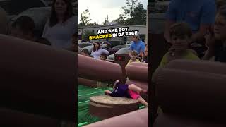 Her mom got her cooked by amusement park wipe out arm 😅 [upl. by Ocana]