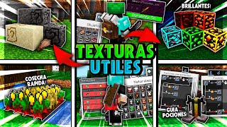 😱TOP 20 TEXTURAS ÚTILES PARA MINECRAFT PE 121  TEXTURAS para MINECRAFT BEDROCK [upl. by Nnasor913]