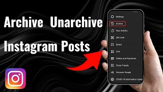 How to Archive and Unarchive Instagram Posts  Full Guide [upl. by Rubi767]