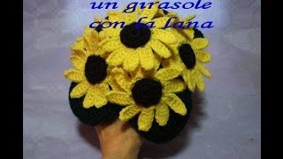 Come realizzare un girasole alluncinetto [upl. by Marquet]