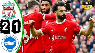 Salah amp Diaz scores in Comeback Win for Liverpool 21 win over Brighton  Twitter Reaction Football [upl. by Aicatan]