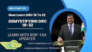 Now Learn DRC 18 To 22 Demystifying DRC 1822DRCPart 05 trendingvideo taxupdates drc20 [upl. by Aisats104]